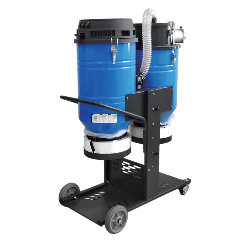 Single-phase double-barrel na naka-pack na pang-industriya na vacuum cleaner