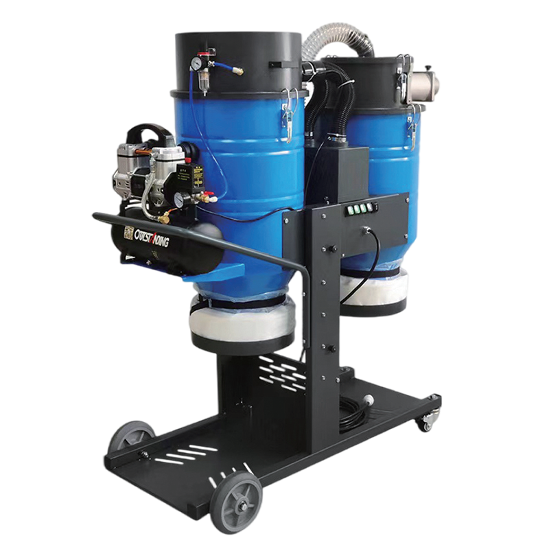 Single-phase double-barrel na naka-pack na pang-industriya na vacuum cleaner